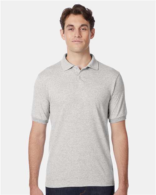 Ecosmart® Jersey Polo - OnModelFront - B11000023 - Ash