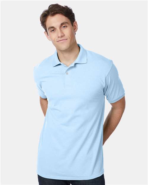 Ecosmart® Jersey Polo - OnModelFront - B11000253 - Light Blue