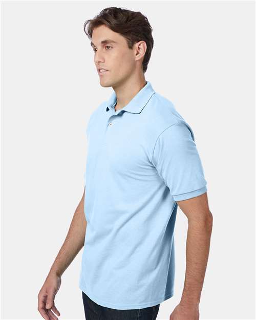 Ecosmart® Jersey Polo - OnModelSide - B11000253 - Light Blue