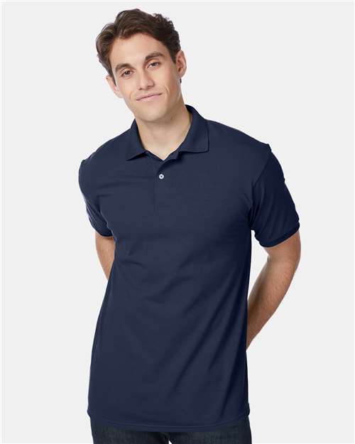 Ecosmart® Jersey Polo - OnModelFront - B11000653 - Navy