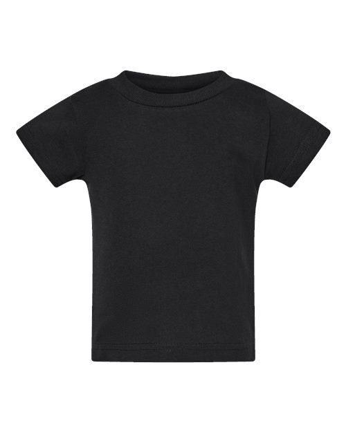 Infant Cotton Jersey Tee - Front - B30038502 - Black