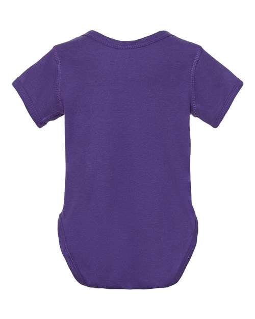 Infant Baby Rib Bodysuit - Back - B30238671 - Purple