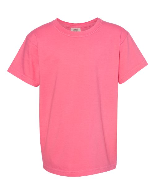 Garment-Dyed Youth Heavyweight T-Shirt - Front - B31608532 - Crunchberry