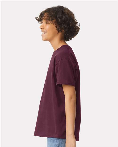 Ultra Cotton® Youth T-Shirt - OnModelSide - B31660532 - Maroon