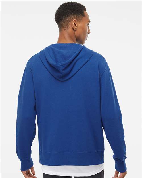Lightweight Full-Zip Hooded Sweatshirt - OnModelBack - B81076993 - Cobalt