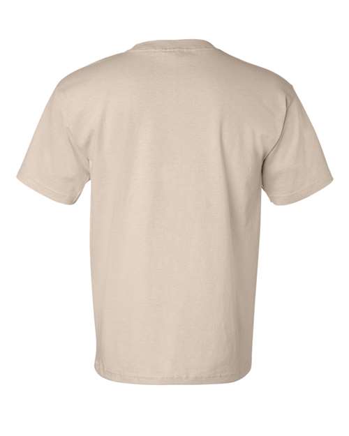 USA-Made Pocket T-Shirt - Back - B04279833 - Sand