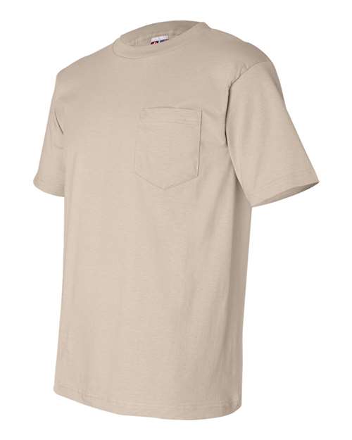 USA-Made Pocket T-Shirt - Side - B04279833 - Sand