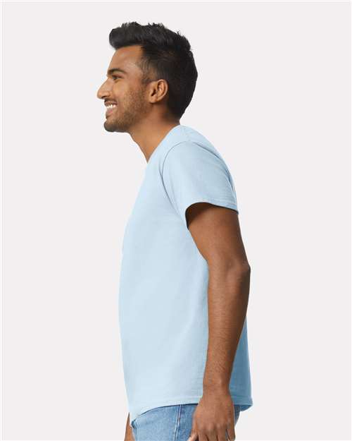 Ultra Cotton® T-Shirt - OnModelSide - B00760253 - Light Blue