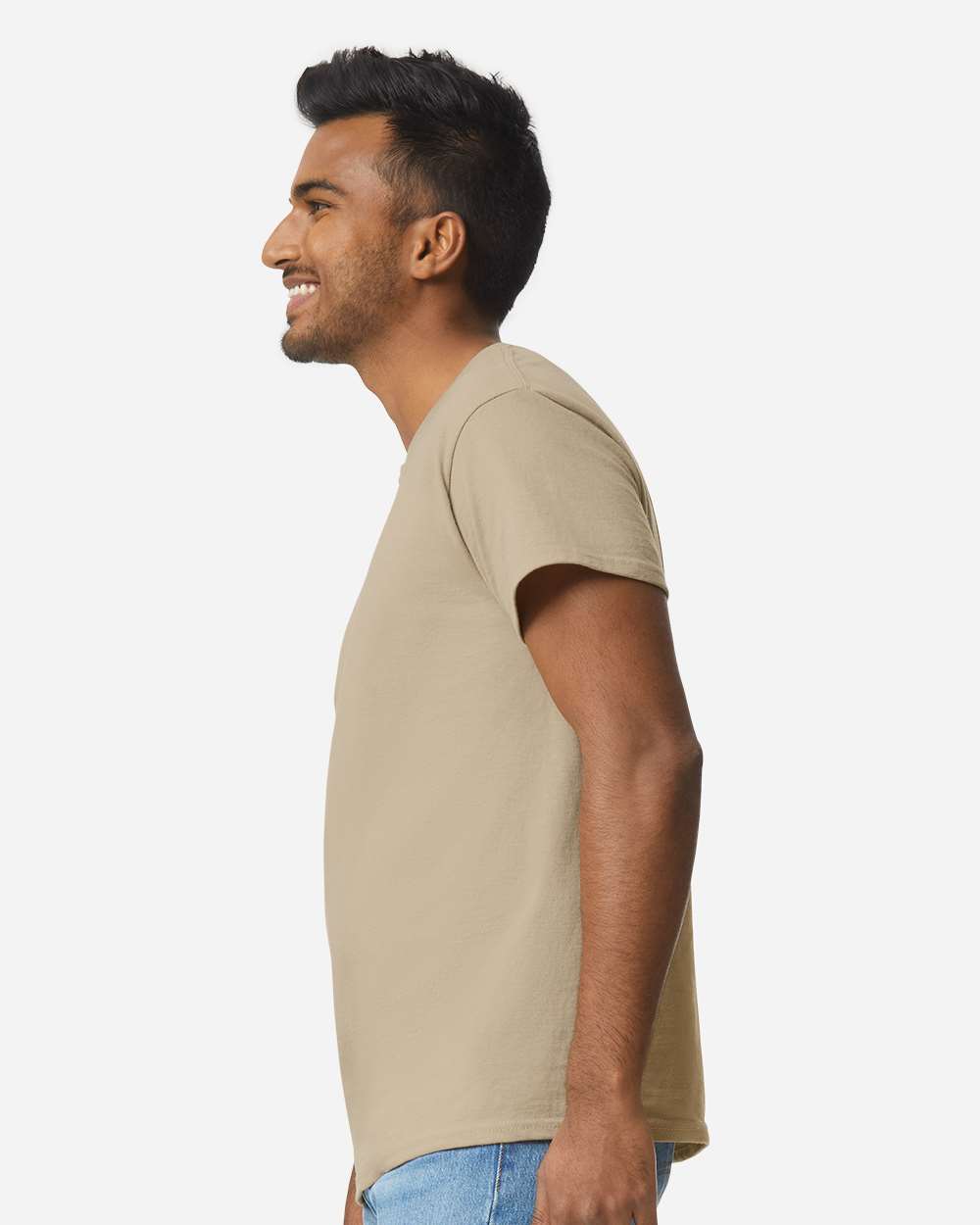 Ultra Cotton® T-Shirt - OnModelSide - B00760363 - Tan