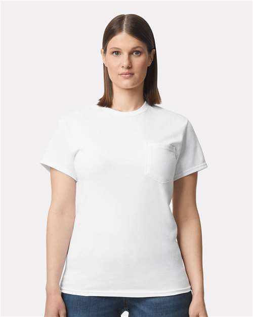 Ultra Cotton® Pocket T-Shirt - OnModelFront - B07060003 - White