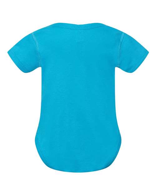 Infant Baby Rib Bodysuit - Back - B30238781 - Turquoise