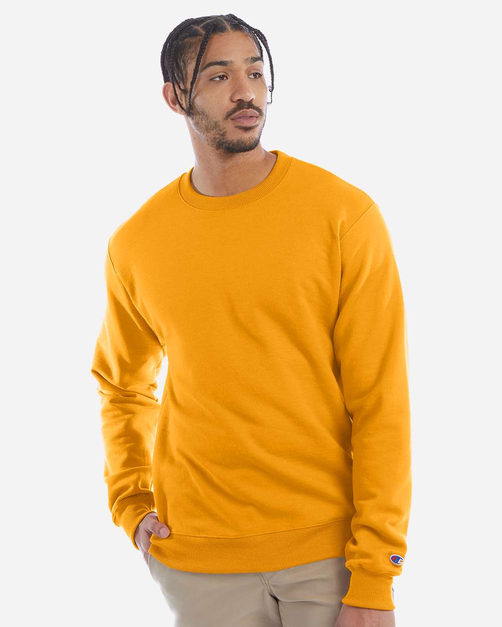 Powerblend® Crewneck Sweatshirt - OnModelFront - B21284123 - Gold