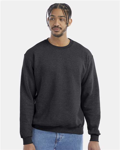 Powerblend® Crewneck Sweatshirt - OnModelFront - B21284093 - Charcoal Heather