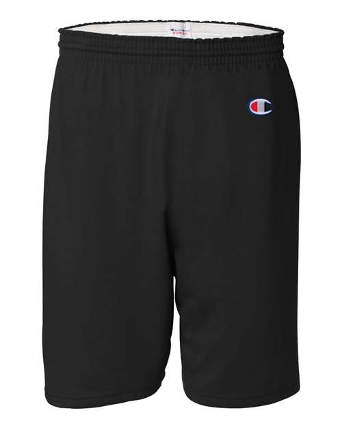 Cotton Gym Shorts - Front - B07484503 - Black