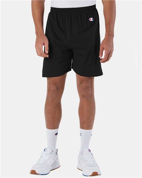 Cotton Gym Shorts - OnModelFront - B07484503 - Black