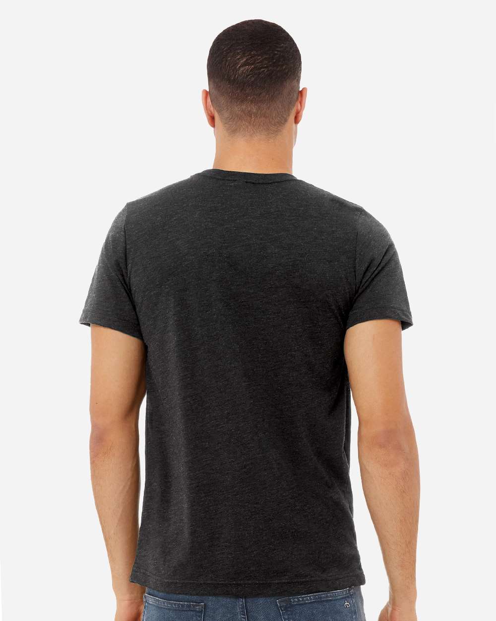 Triblend Tee - OnModelBack - B84706862 - Charcoal Black Triblend
