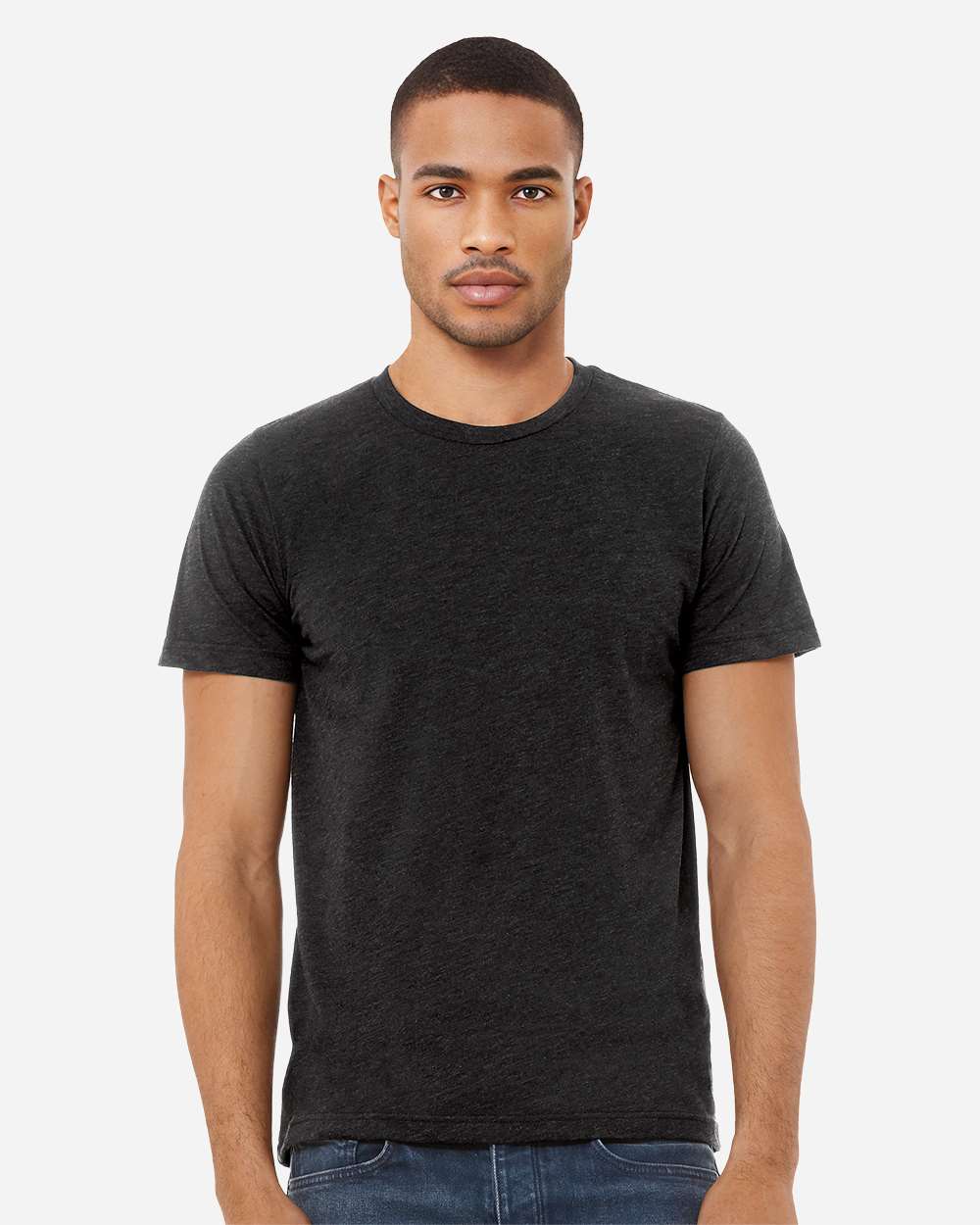 Triblend Tee - OnModelFront - B84706862 - Charcoal Black Triblend