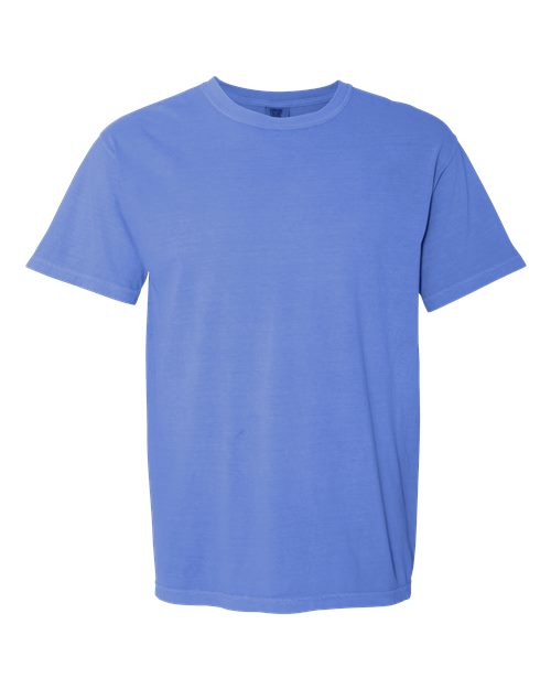 Garment-Dyed Heavyweight T-Shirt - Front - B00708483 - Flo Blue