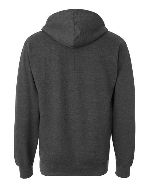 Midweight Hooded Sweatshirt - Back - B23676092 - Charcoal Heather