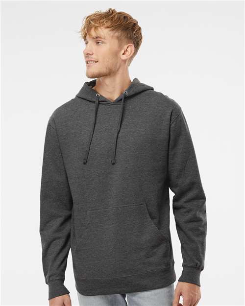 Midweight Hooded Sweatshirt - OnModelFront - B23676093 - Charcoal Heather