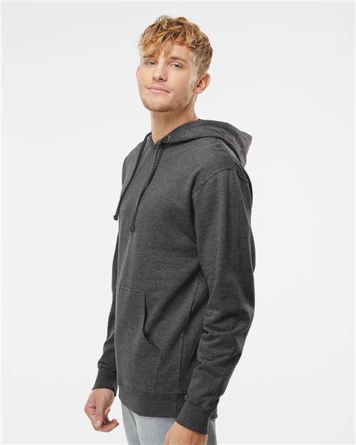 Midweight Hooded Sweatshirt - OnModelSide - B23676093 - Charcoal Heather