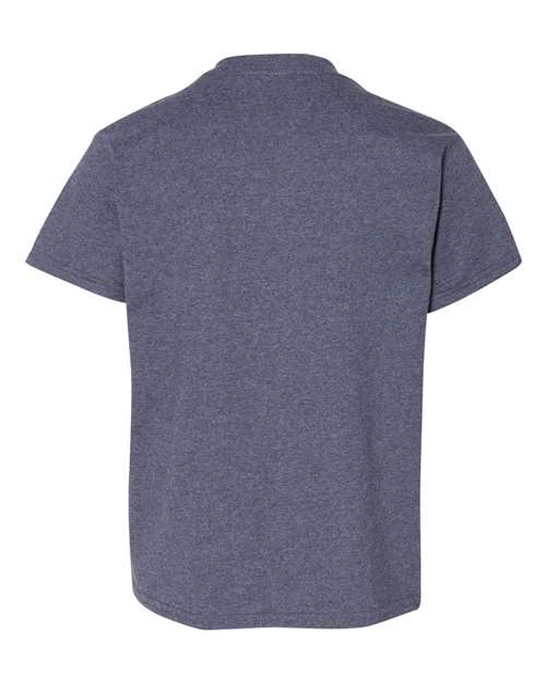 Heavy Cotton™ Youth T-Shirt - Back - B31560612 - Heather Navy