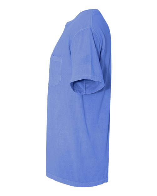 Garment-Dyed Heavyweight Pocket T-Shirt - DirectSide - B08508483 - Flo Blue