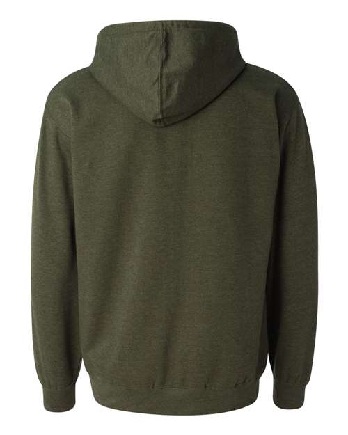 Midweight Hooded Sweatshirt - Back - B23676642 - Army Heather