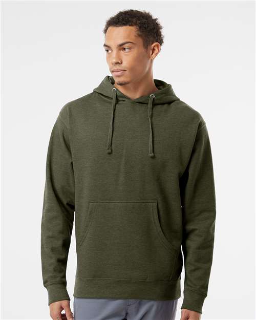Midweight Hooded Sweatshirt - OnModelFront - B23676643 - Army Heather