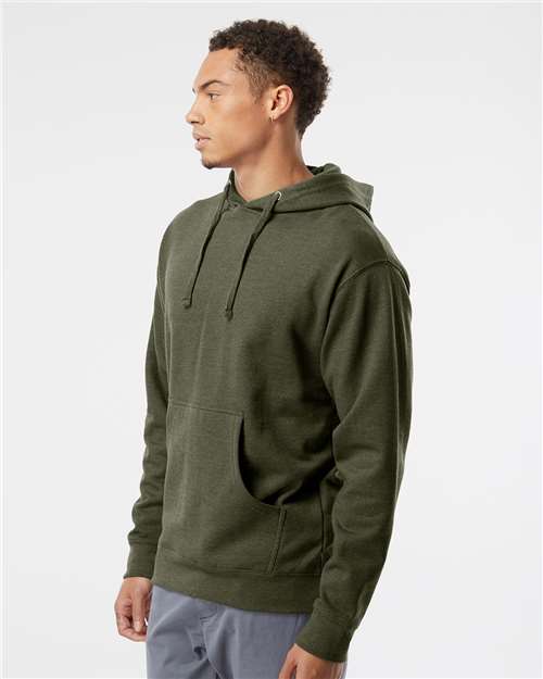 Midweight Hooded Sweatshirt - OnModelSide - B23676643 - Army Heather