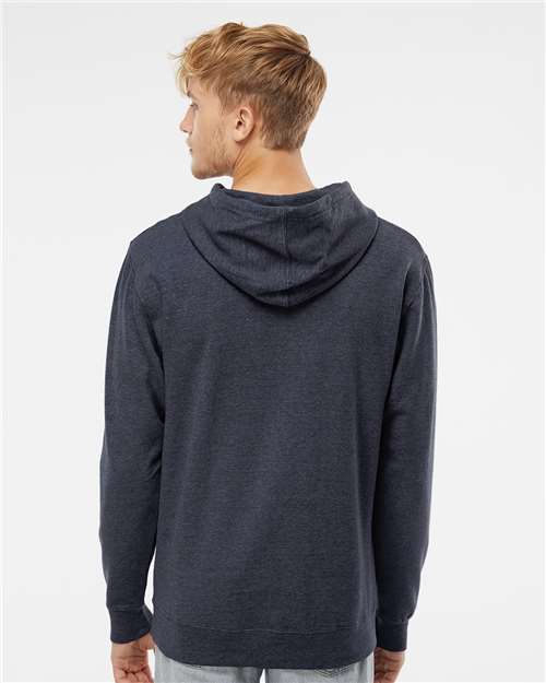 Midweight Hooded Sweatshirt - OnModelBack - B23676633 - Classic Navy Heather