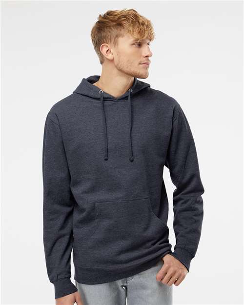 Midweight Hooded Sweatshirt - OnModelFront - B23676633 - Classic Navy Heather