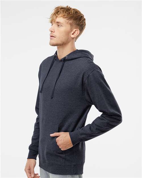 Midweight Hooded Sweatshirt - OnModelSide - B23676633 - Classic Navy Heather