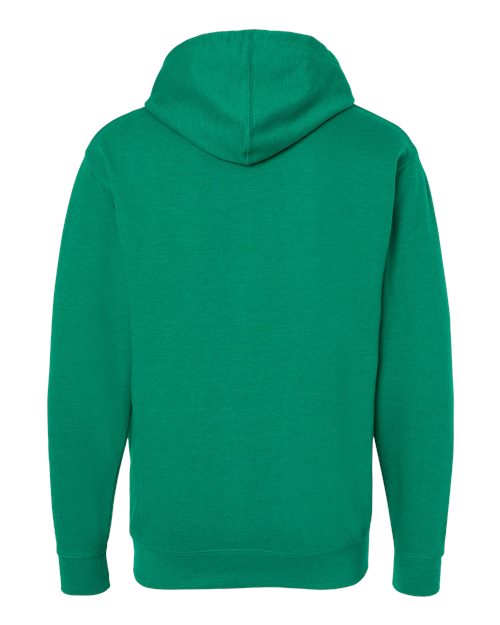 Midweight Hooded Sweatshirt - Back - B23676612 - Kelly Green Heather
