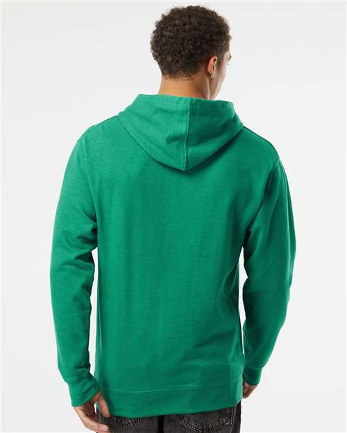 Midweight Hooded Sweatshirt - OnModelBack - B23676613 - Kelly Green Heather