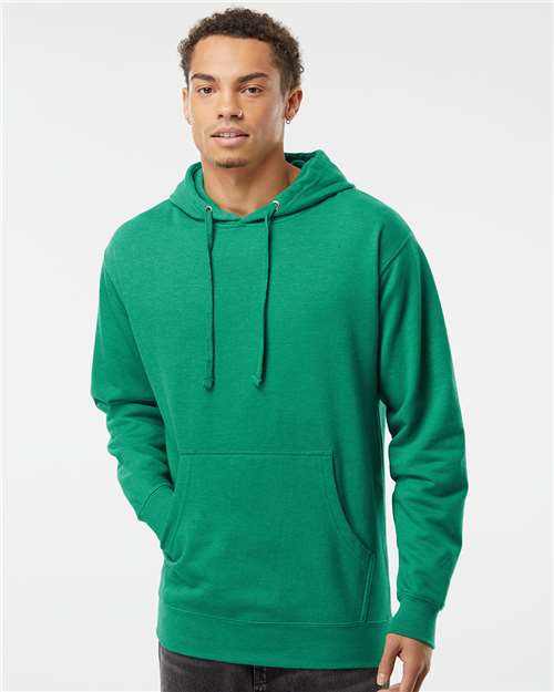 Midweight Hooded Sweatshirt - OnModelFront - B23676613 - Kelly Green Heather