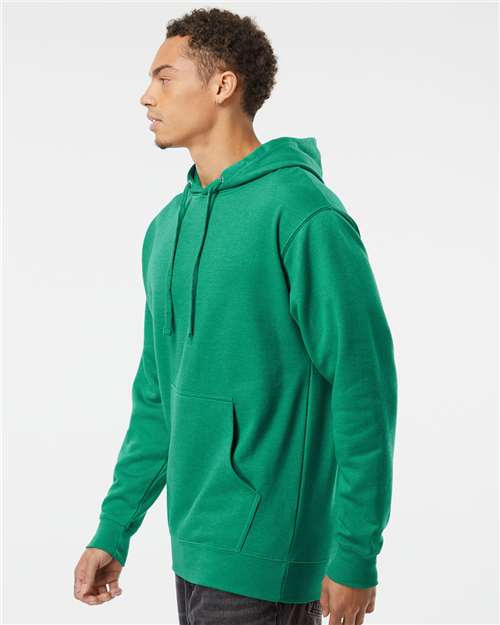 Midweight Hooded Sweatshirt - OnModelSide - B23676613 - Kelly Green Heather