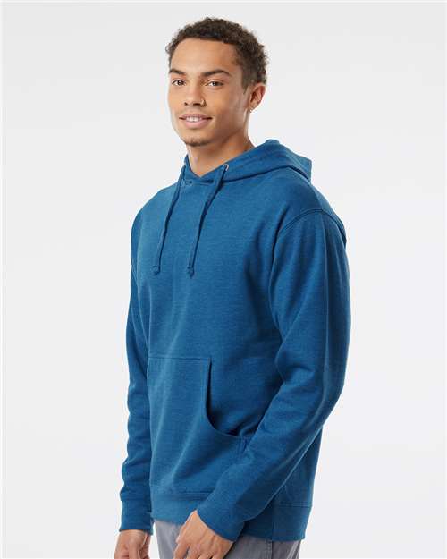 Midweight Hooded Sweatshirt - OnModelSide - B23676763 - Royal Heather