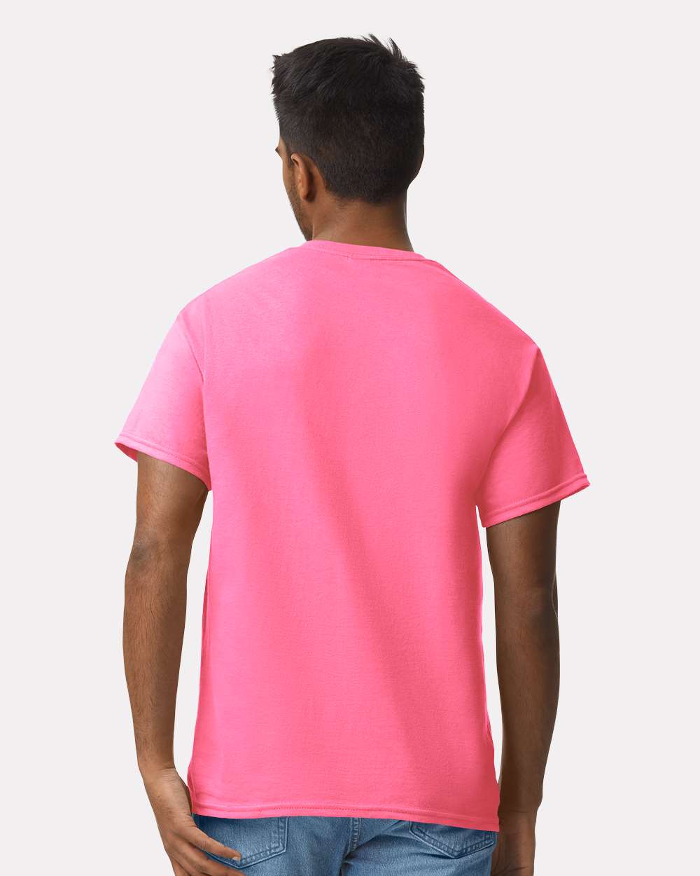 Ultra Cotton® T-Shirt - OnModelBack - B00760143 - Safety Pink