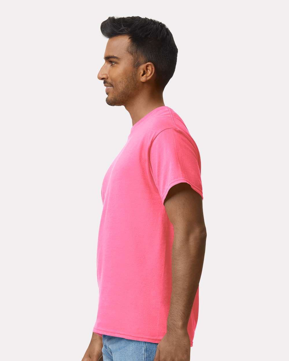 Ultra Cotton® T-Shirt - OnModelSide - B00760143 - Safety Pink