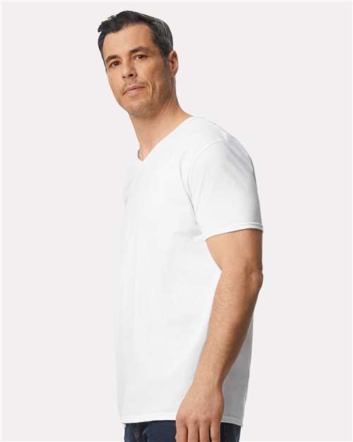 Softstyle® V-Neck T-Shirt - OnModelSide - B01760002 - White