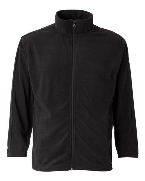 Microfleece Full-Zip Jacket - Front - B81983503 - Onyx Black