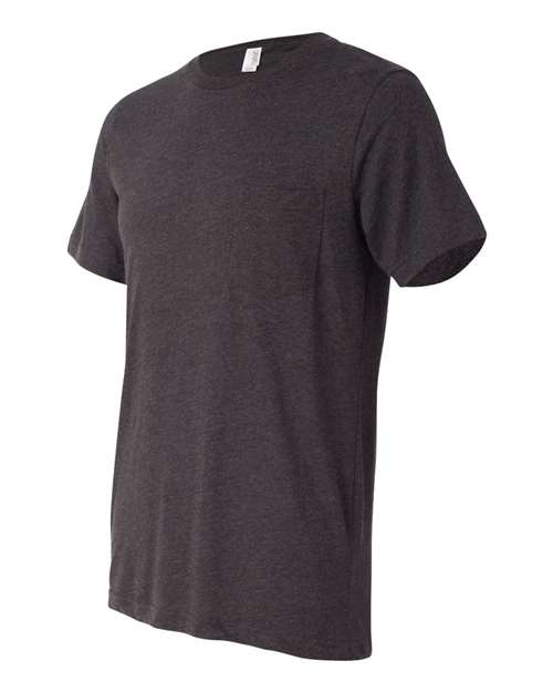 Jersey Pocket Tee - Side - B01906103 - Dark Grey Heather