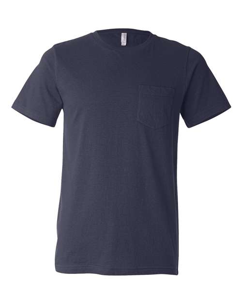 Jersey Pocket Tee - Front - B01906653 - Navy
