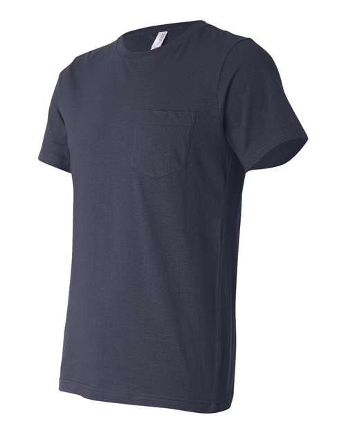 Jersey Pocket Tee - Side - B01906653 - Navy