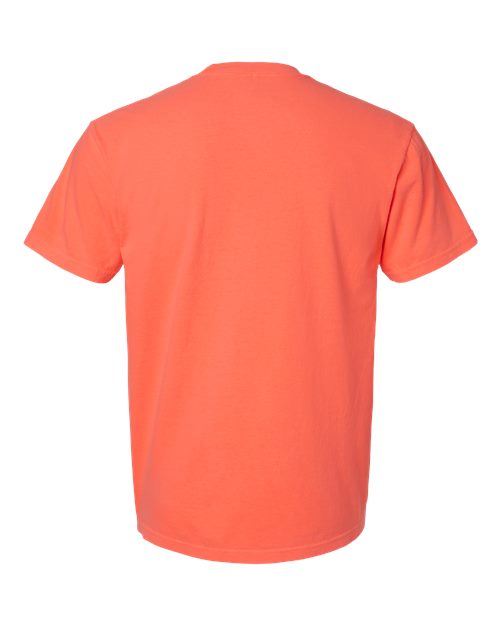 Garment-Dyed Heavyweight T-Shirt - Back - B00708153 - Neon Red Orange