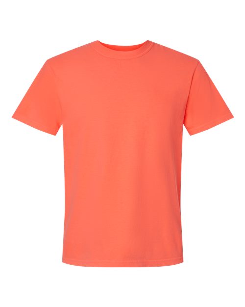 Garment-Dyed Heavyweight T-Shirt - Front - B00708153 - Neon Red Orange