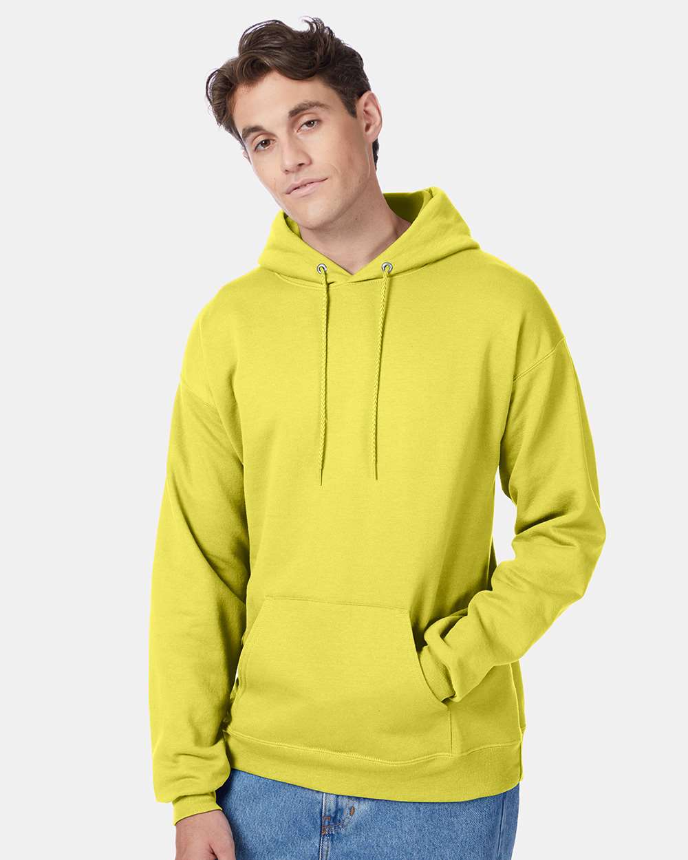 Ecosmart® Hooded Sweatshirt - OnModelFront - B22000403 - Yellow
