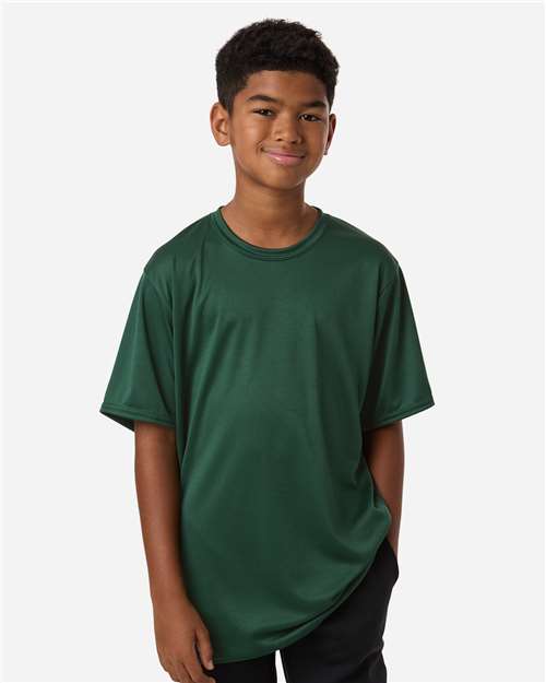 Youth Performance T-Shirt - OnModelFront - B85685542 - Forest