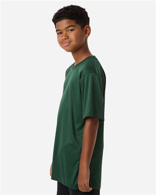 Youth Performance T-Shirt - OnModelSide - B85685542 - Forest